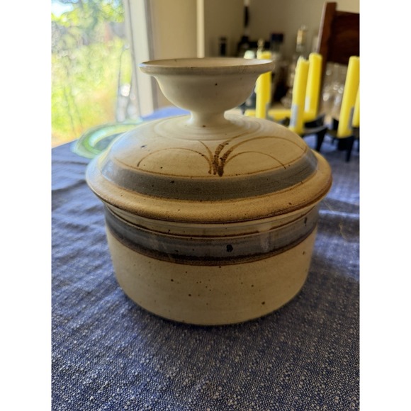 Copperstone Design – The Handcraft Art Gallery Other - Vintage Studio Pottery Covered Dish Jar Stoneware‎ Lidded Rustic VTG